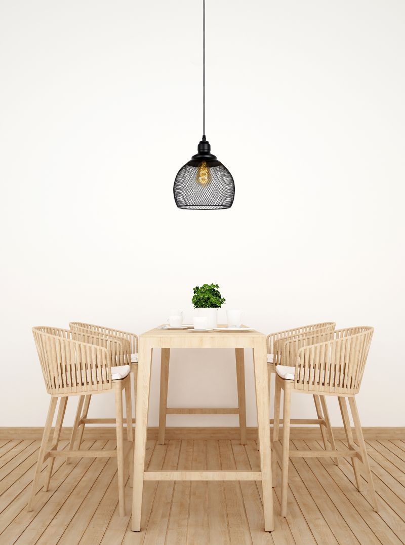 Lucide MESH - Závesné svietidlo - Ø 22 cm - 1xE27 - Čierna